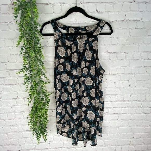 𝅺TORRID Floral Print Tank Blouse 1 - Picture 1 of 3